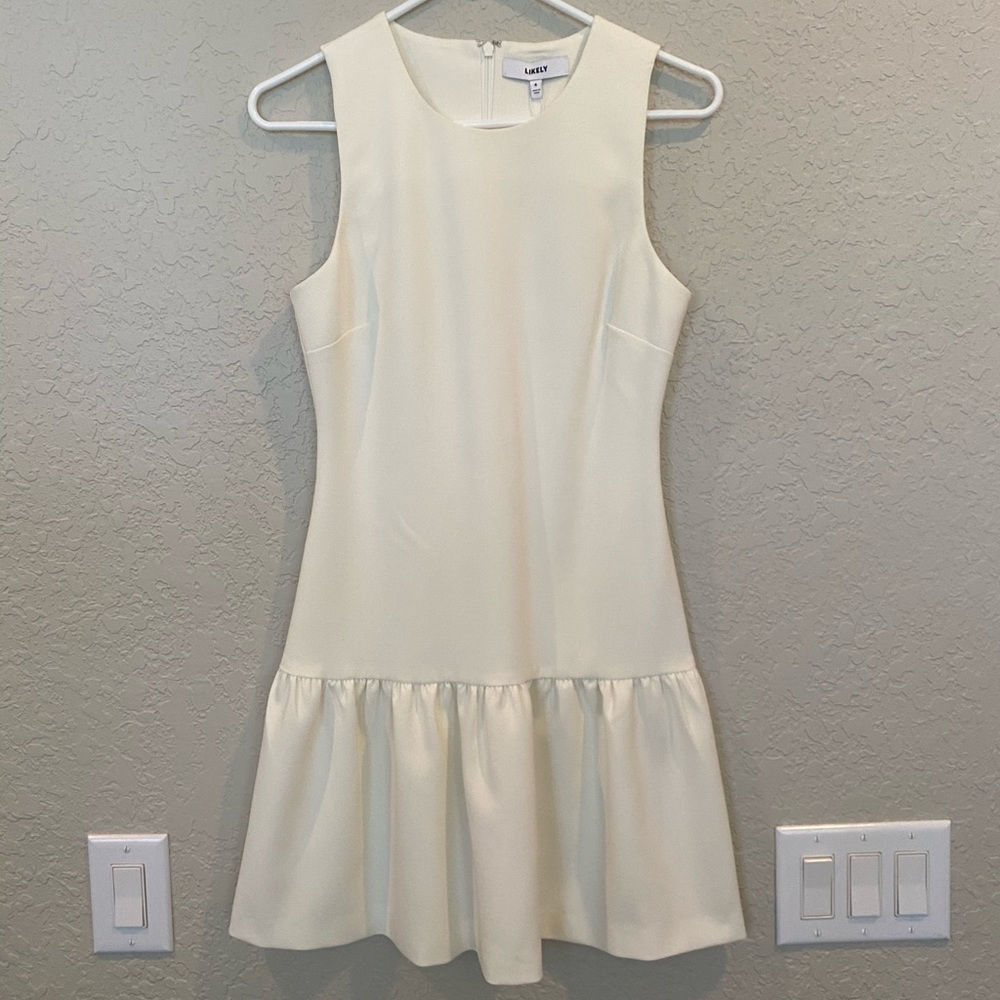 Likely Leila Drop-Waist Dress (NWT, White, 4)